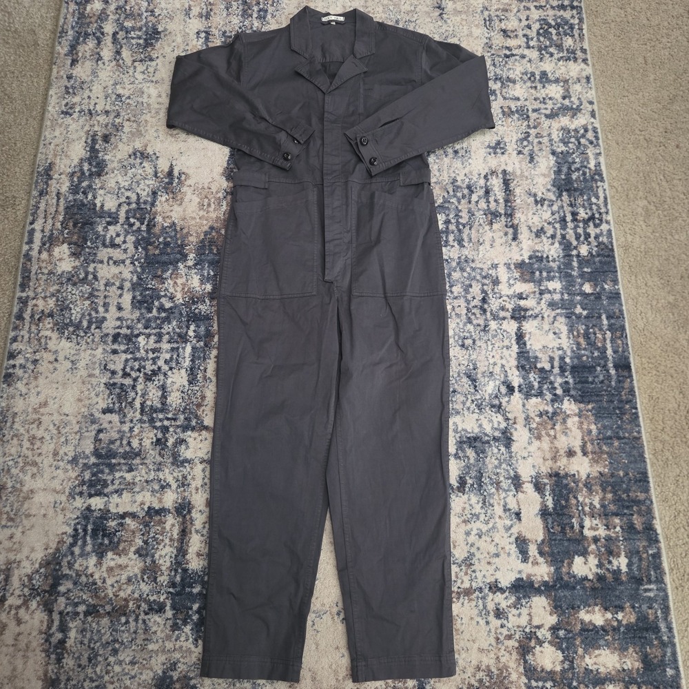 Alex Mill Jumpsuit Women's Medium Blue Button Up Pockets Utility Long Sleeve